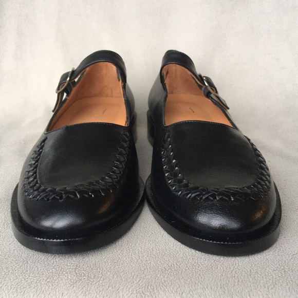 New Naguisa Berri Black Leather Mary Jane Flats 39 - Picture 6 of 11